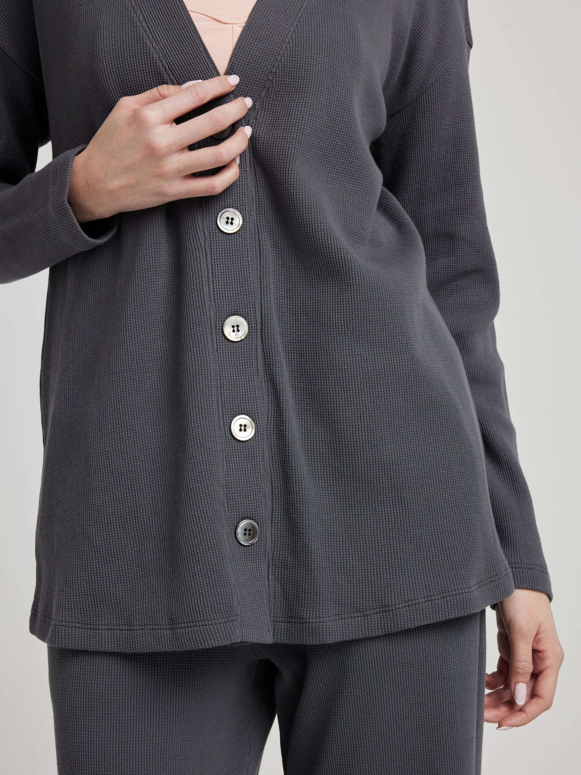 Relaxed Cardigan - Charcoal | Losano | Evolve Fit Wear