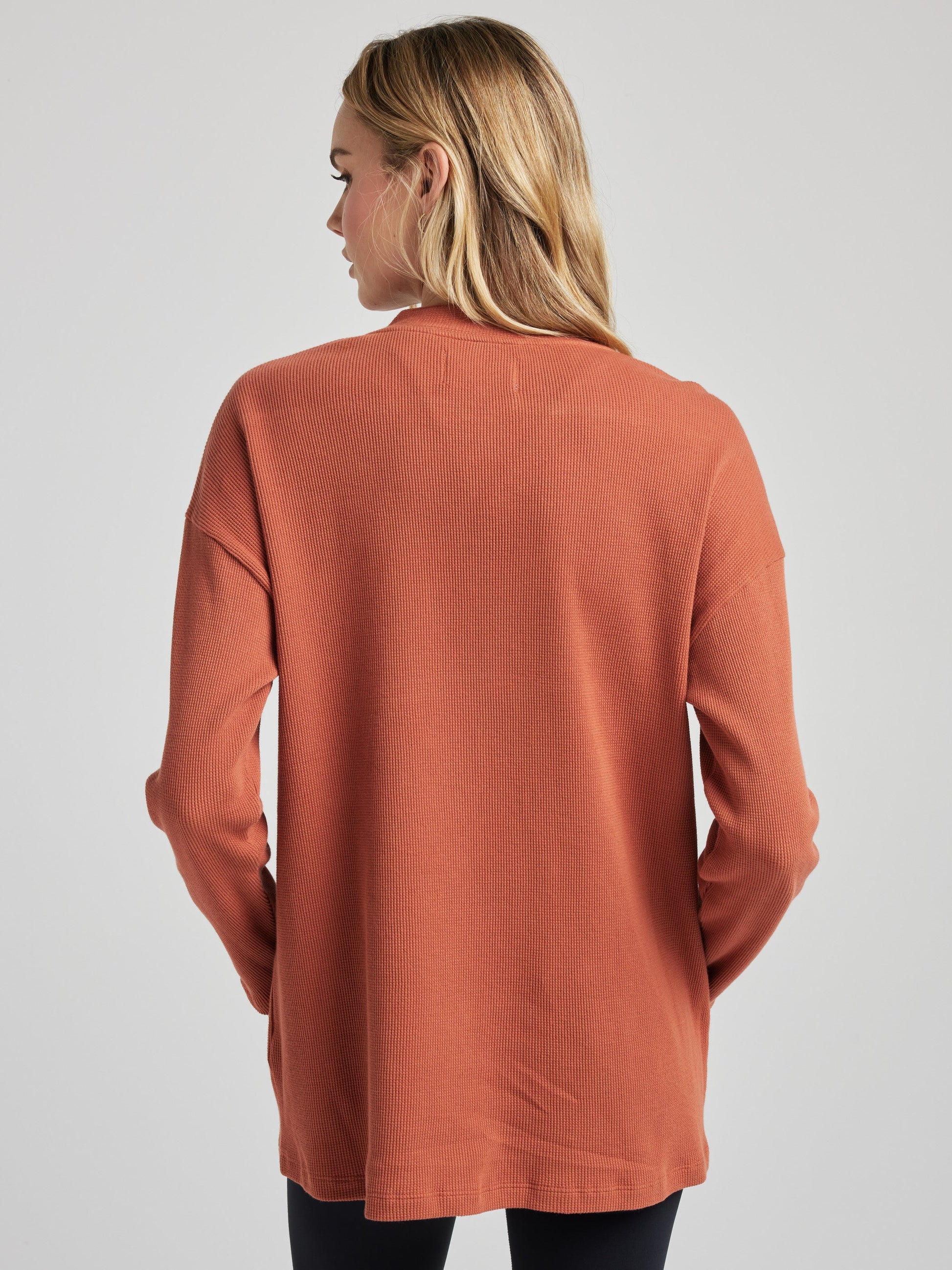 Relaxed Cardigan - Baked Clay | Losano | Evolve Fit Wear