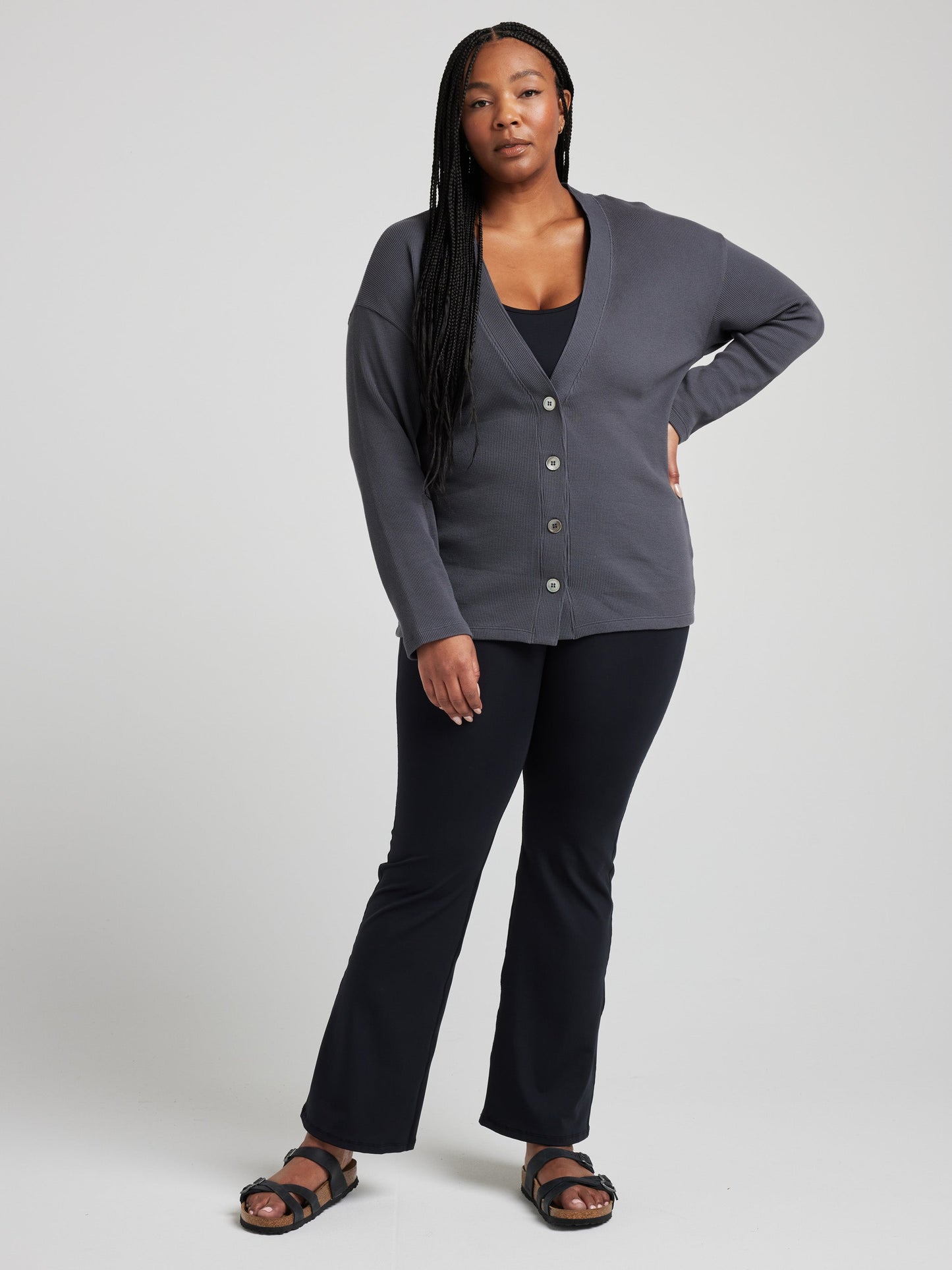 Relaxed Cardigan - Charcoal | Losano | Evolve Fit Wear
