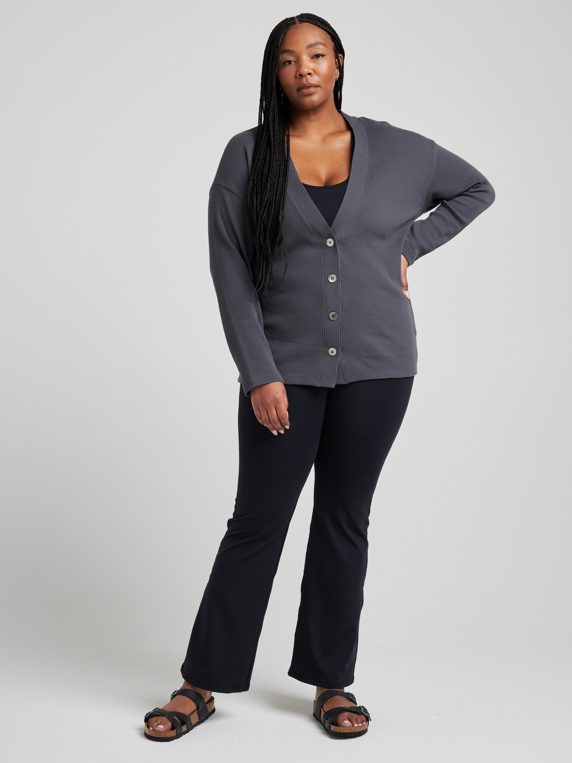 Relaxed Cardigan - Charcoal | Losano | Evolve Fit Wear