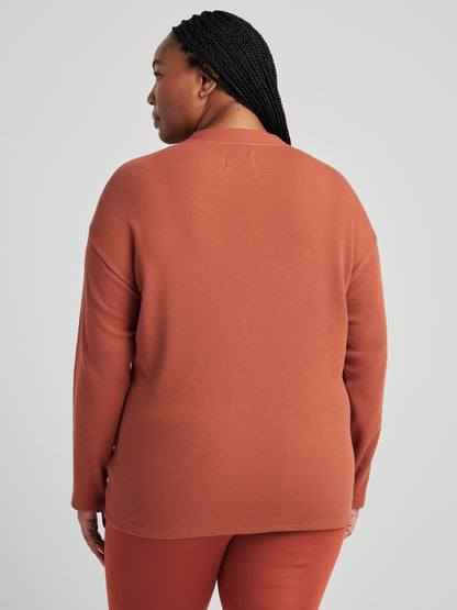 Relaxed Cardigan - Baked Clay | Losano | Evolve Fit Wear