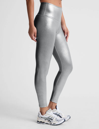 Beyond Yoga Caught in the Midi Legging - Liquid Silver