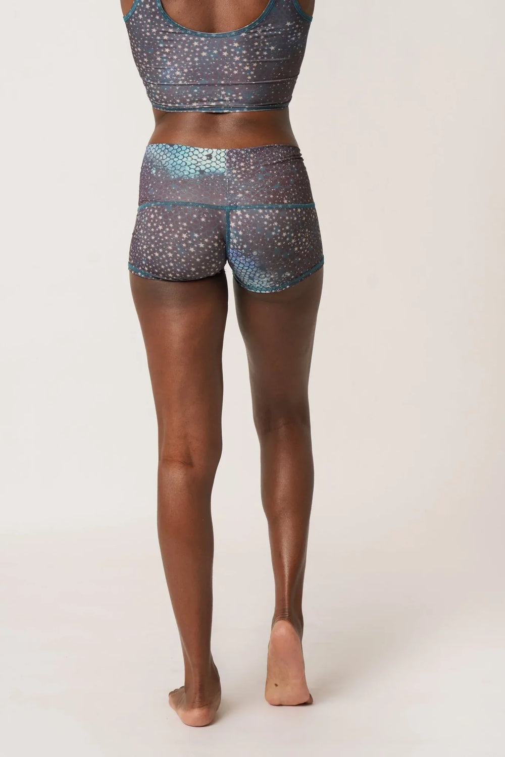 MermaidFairyQueenTealSunShortBACK - Evolve Fit Wear - MermaidFairyQueenTealSunShortBACK