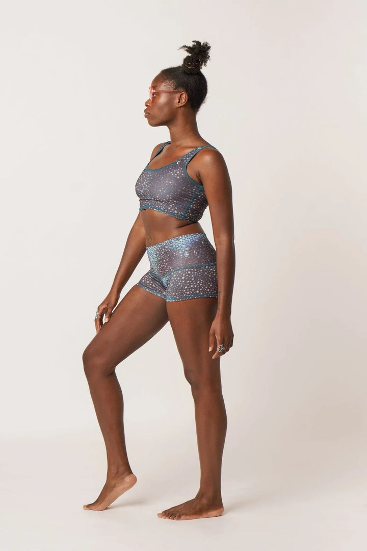 MermaidFairyQueenTealSunShortsFULLside - Evolve Fit Wear - MermaidFairyQueenTealSunShortsFULLside