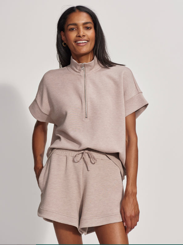 Ollie High Rise Shorts for Activewear  - Taupe Marl | Evolve Fit Wear