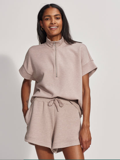 Ollie High Rise Shorts for Activewear  - Taupe Marl | Evolve Fit Wear