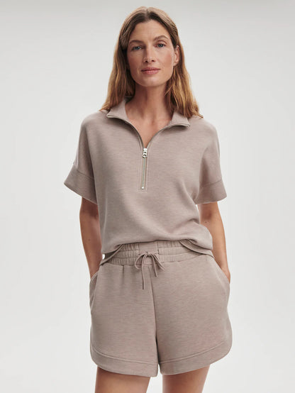 Ollie High Rise Shorts for Activewear  - Taupe Marl | Evolve Fit Wear