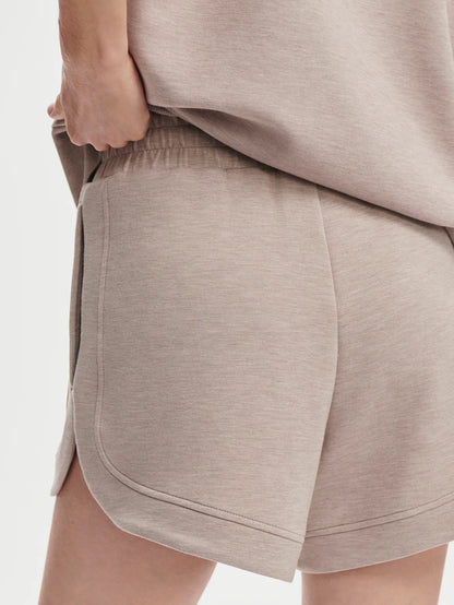 Ollie High Rise Shorts for Activewear  - Taupe Marl | Evolve Fit Wear