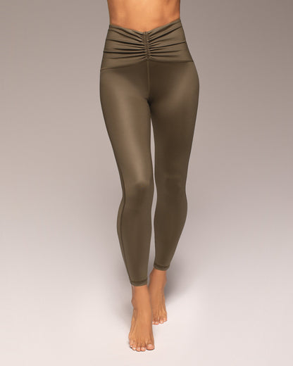 Palma Gloss Legging - Olive