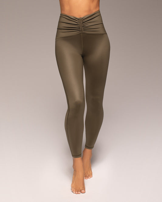 Palma Gloss Legging - Olive