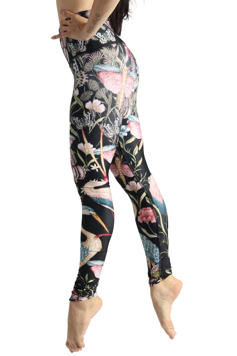 Yoga Democracy Leggings Pretty in Black Printed Yoga Legging