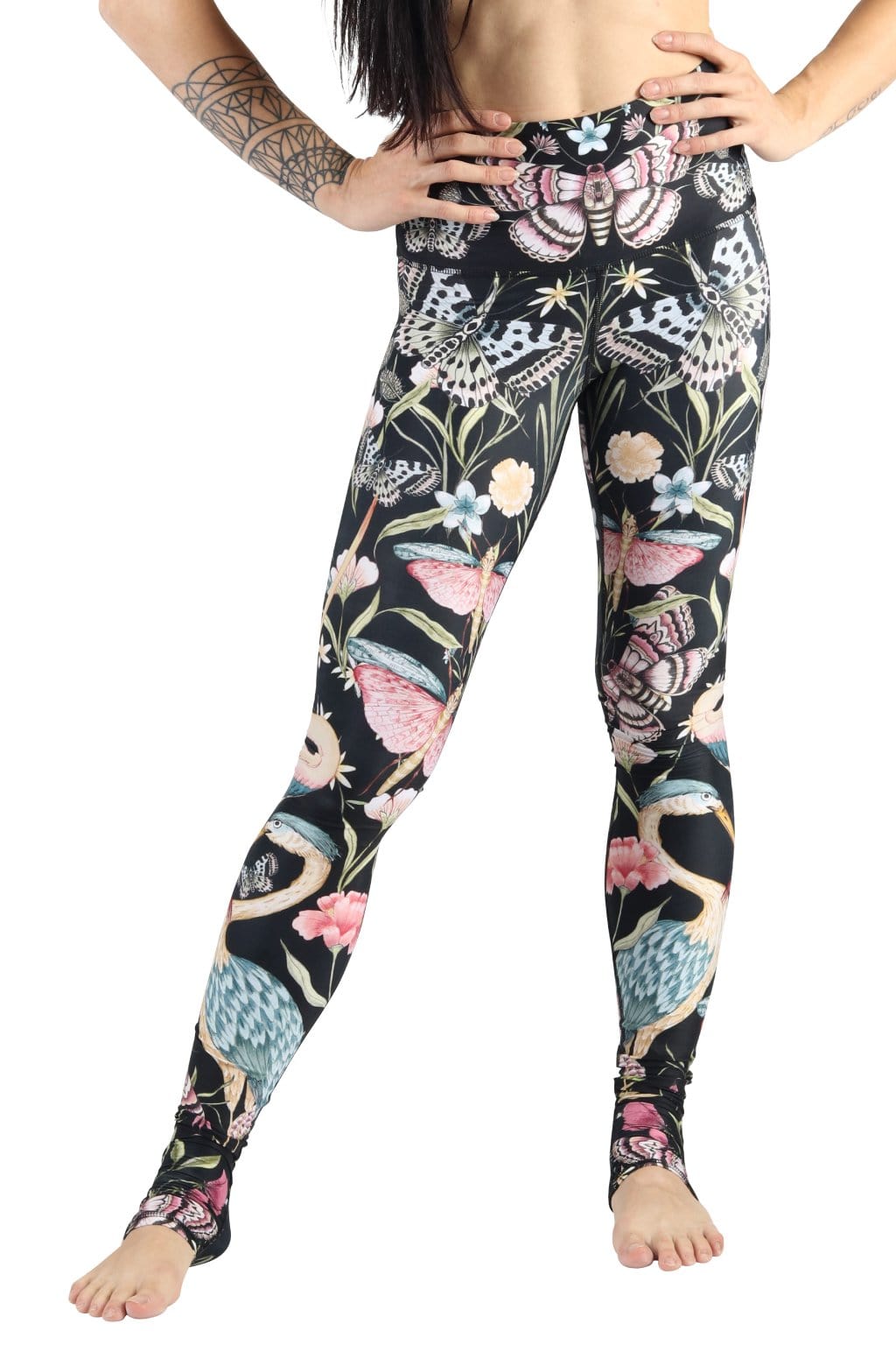 Yoga Democracy Leggings Pretty in Black Printed Yoga Legging