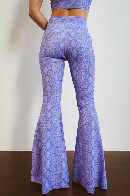 Lilac Snake Crop Bell Bottom ♡ | WithLove | Evolve Fit Wear