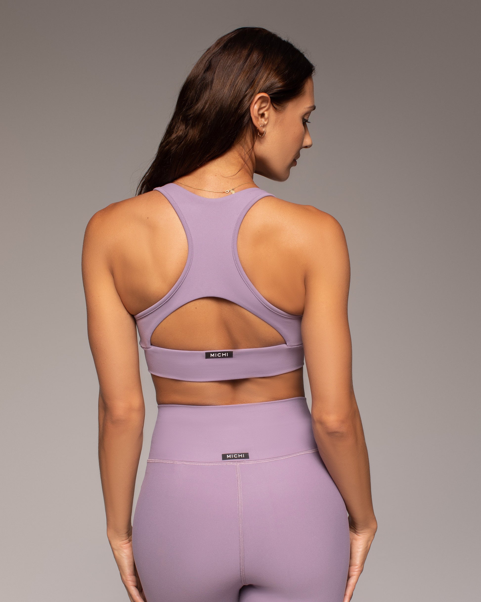 Ray V-Neck Longline Bra - Lavender