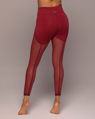 Revue Mesh Legging - Earth Red