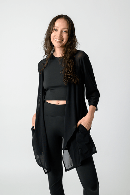 Roam Free Jacket - Black Mesh | Yoga Democracy | Evolve Fit Wear