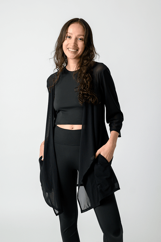 Roam Free Jacket - Black Mesh | Yoga Democracy | Evolve Fit Wear