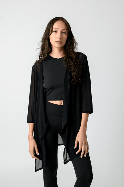 Roam Free Jacket - Black Mesh | Yoga Democracy | Evolve Fit Wear