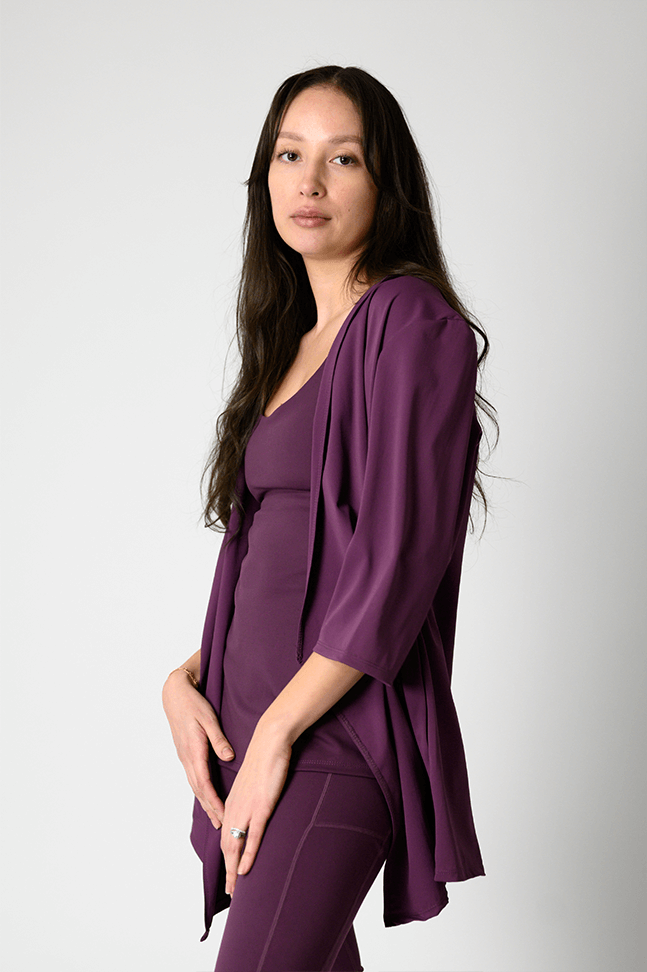 Roam Free Jacket in Mulberry side