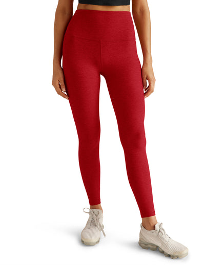 Beyond Yoga Caught in the Midi Legging - Ruby Red Heather