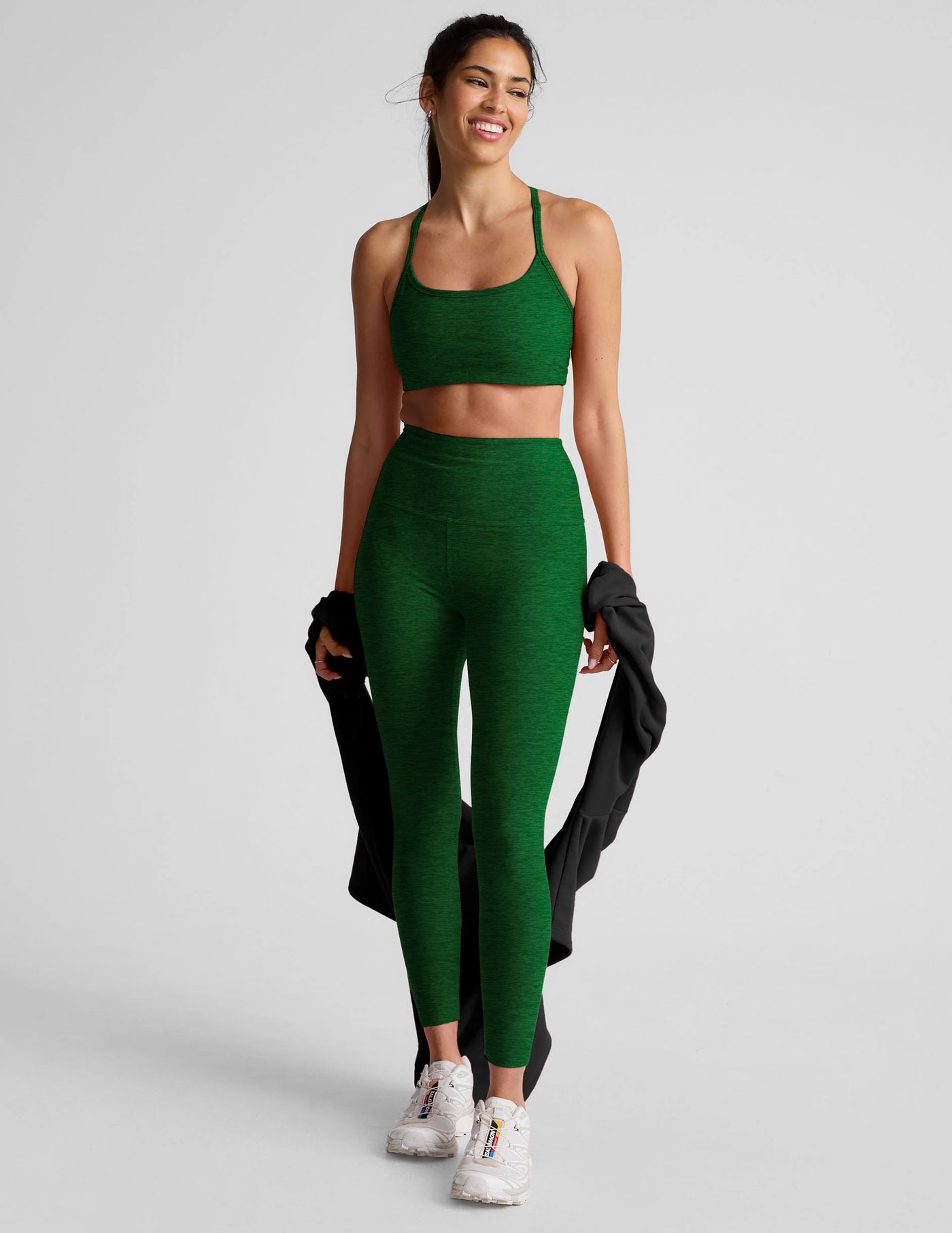 Beyond Yoga Caught in the Midi Legging - Green Heather