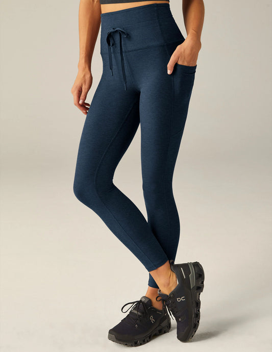 Spacedye Go Pocket Midi Leggings - Nocturnal Navy