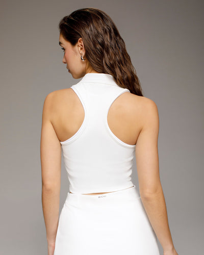 Shift Ribbed Tank - White