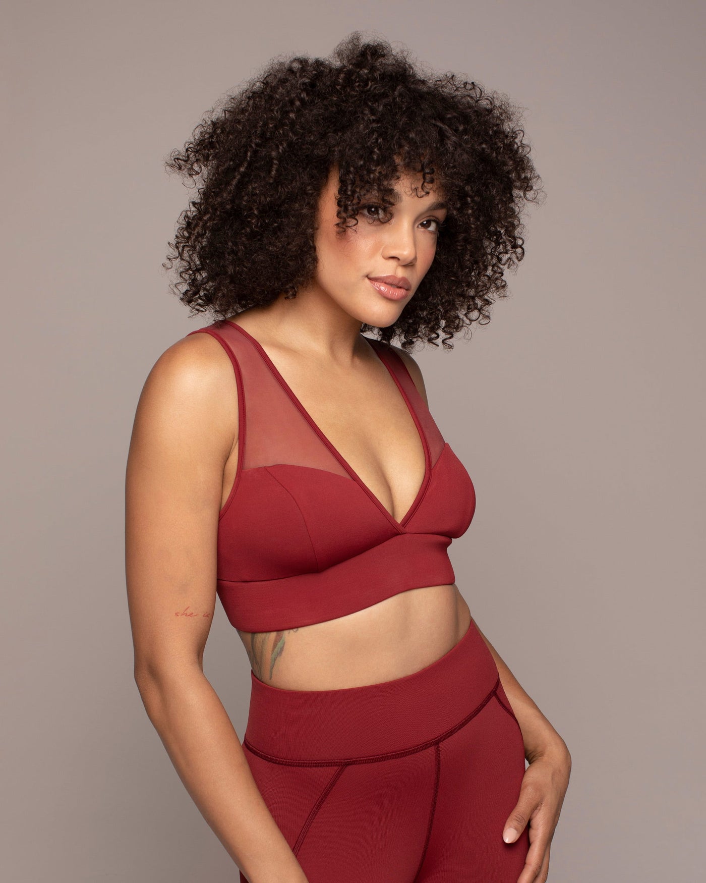 Solstice Longline Bra - Earth Red