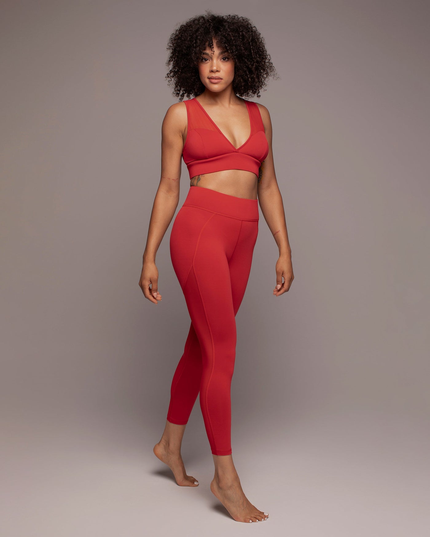 Solstice Longline Bra - Fire Red