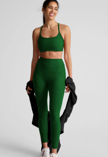 Beyond Yoga Caught in the Midi Legging - Green Heather