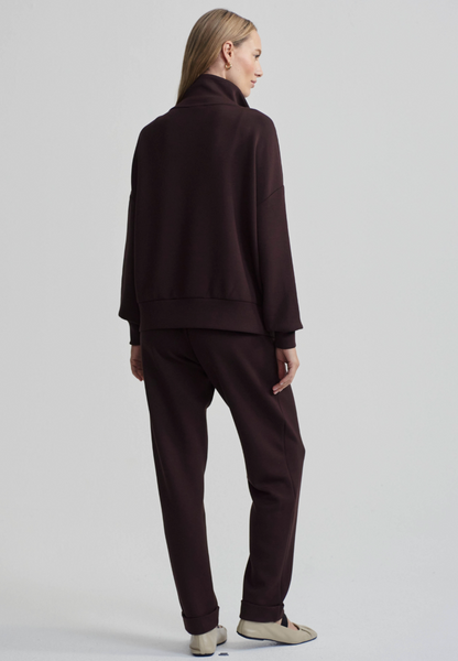 Hawley Half-Zip Sweat - Coffee Bean | Relaxed Fit Sweatshirt