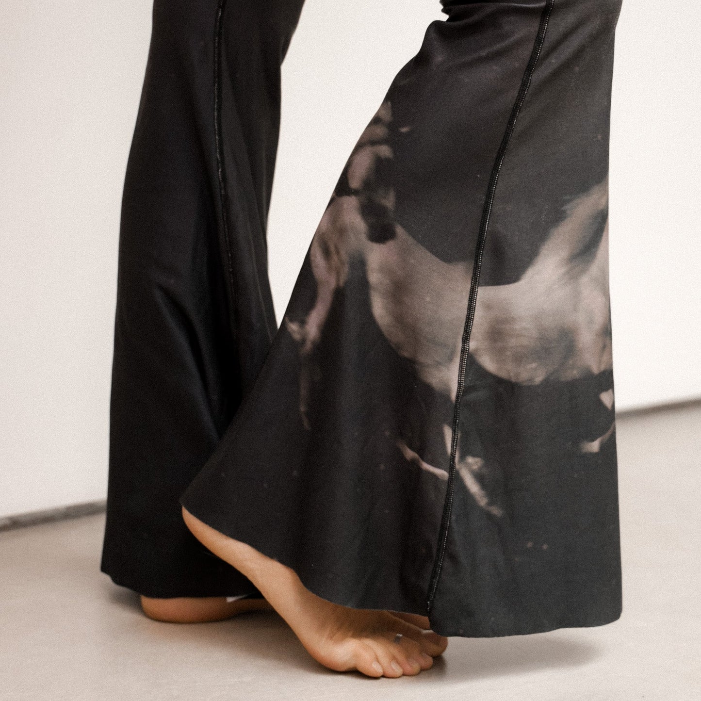 High Horses Black Crop Bell Bottom