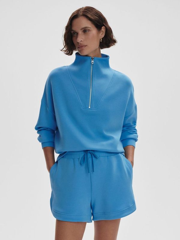 Varley Hawley Half Zip Sweat - Azure Blue