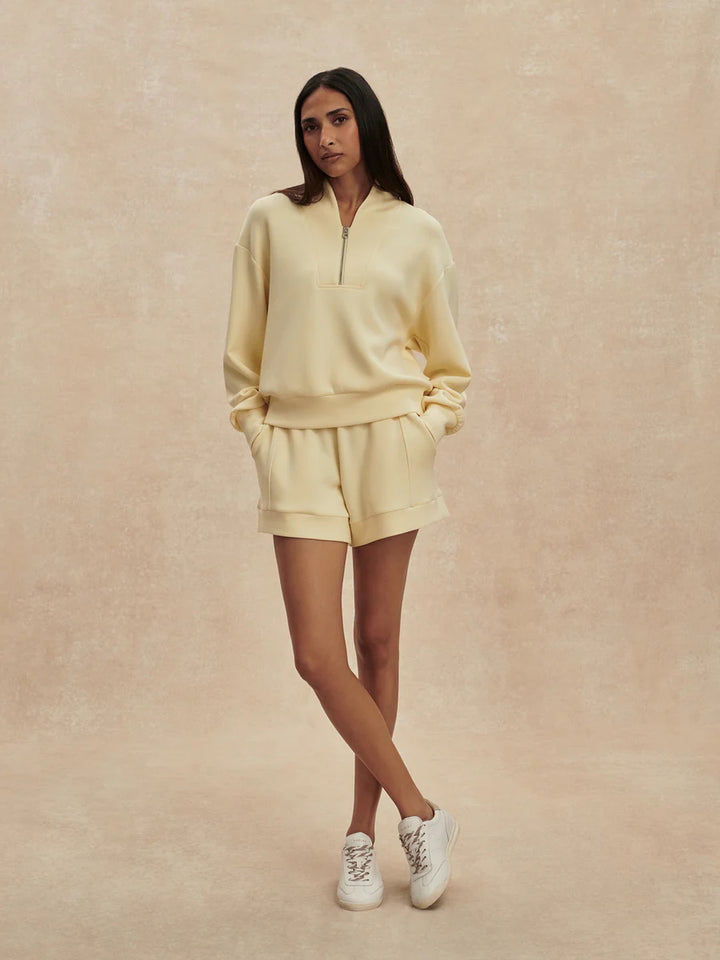 Davidson Half Zip Relaxed Fit Sweatshirt - Anise Flower
