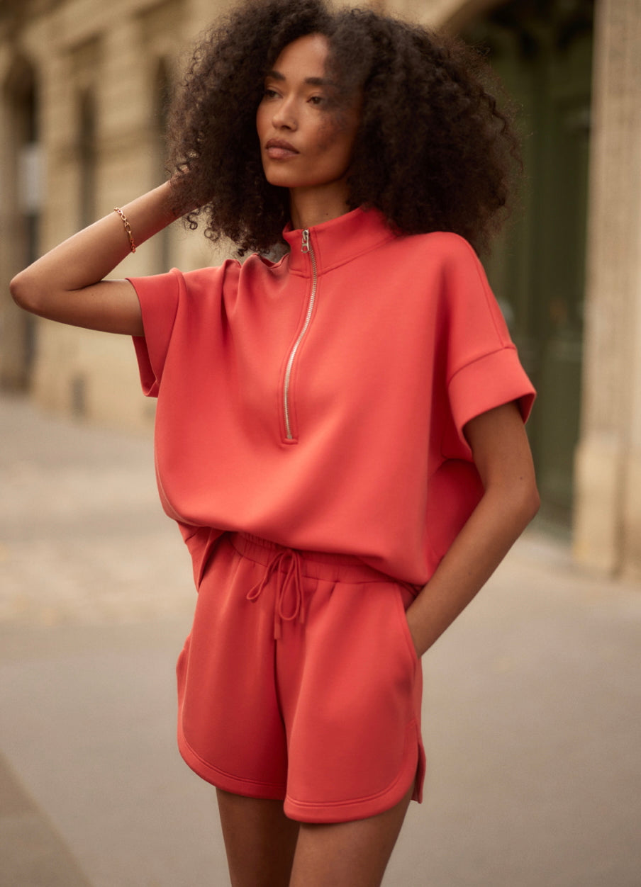 Ritchie Sporty Short Sleeve Sweatshirt - Summer Fig