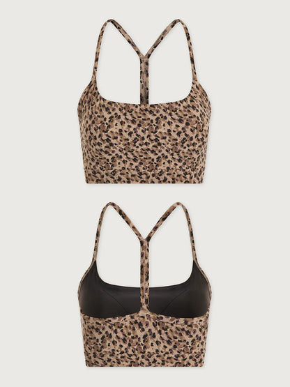 Varley FreeSoft Harley Bralette - Coffee Quartz Cheetah | Evolve Fit Wear