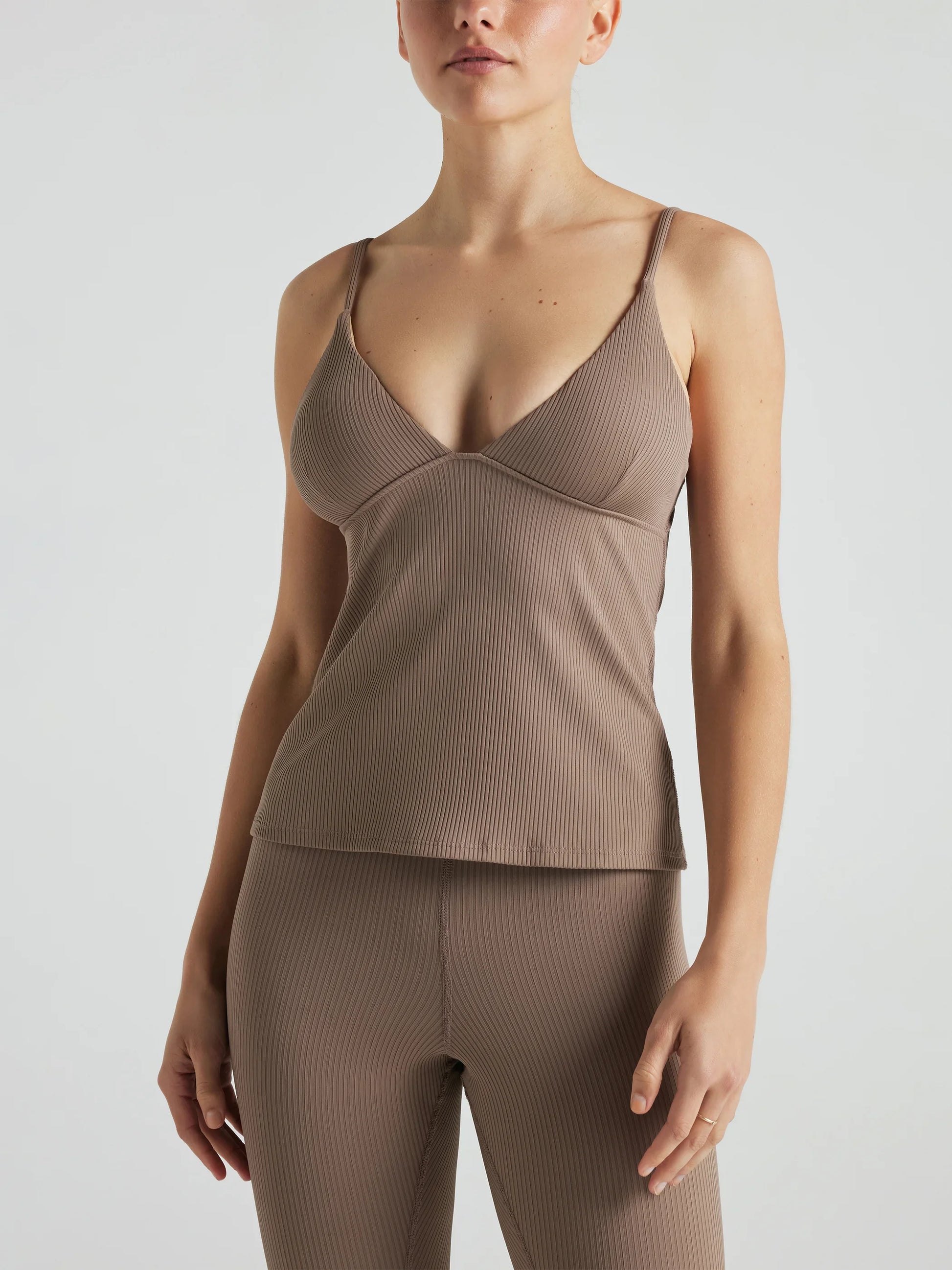 Renew Rib Tank - Pine Bark | Losano | Evolve Fit Wear