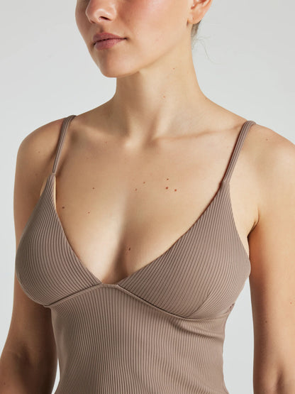 Renew Rib Tank - Pine Bark | Losano | Evolve Fit Wear