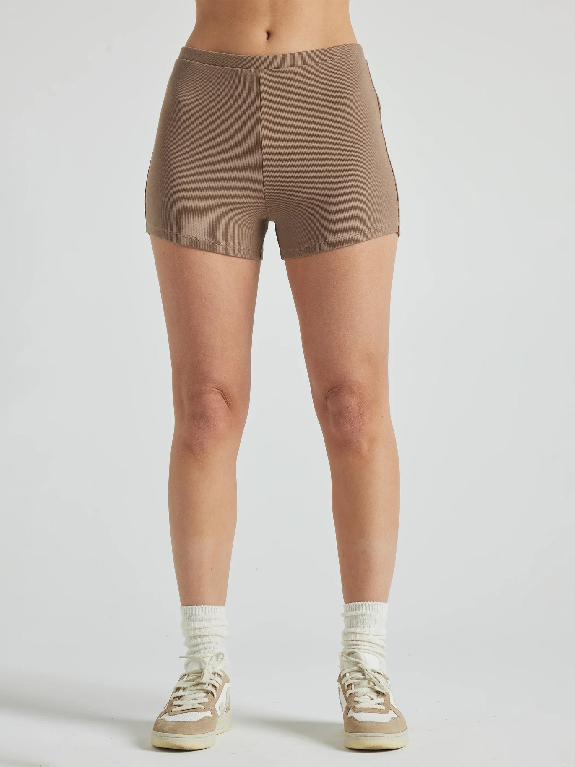 Serene Rib Shorts - Pine Bark | Losano | Evolve Fit Wear