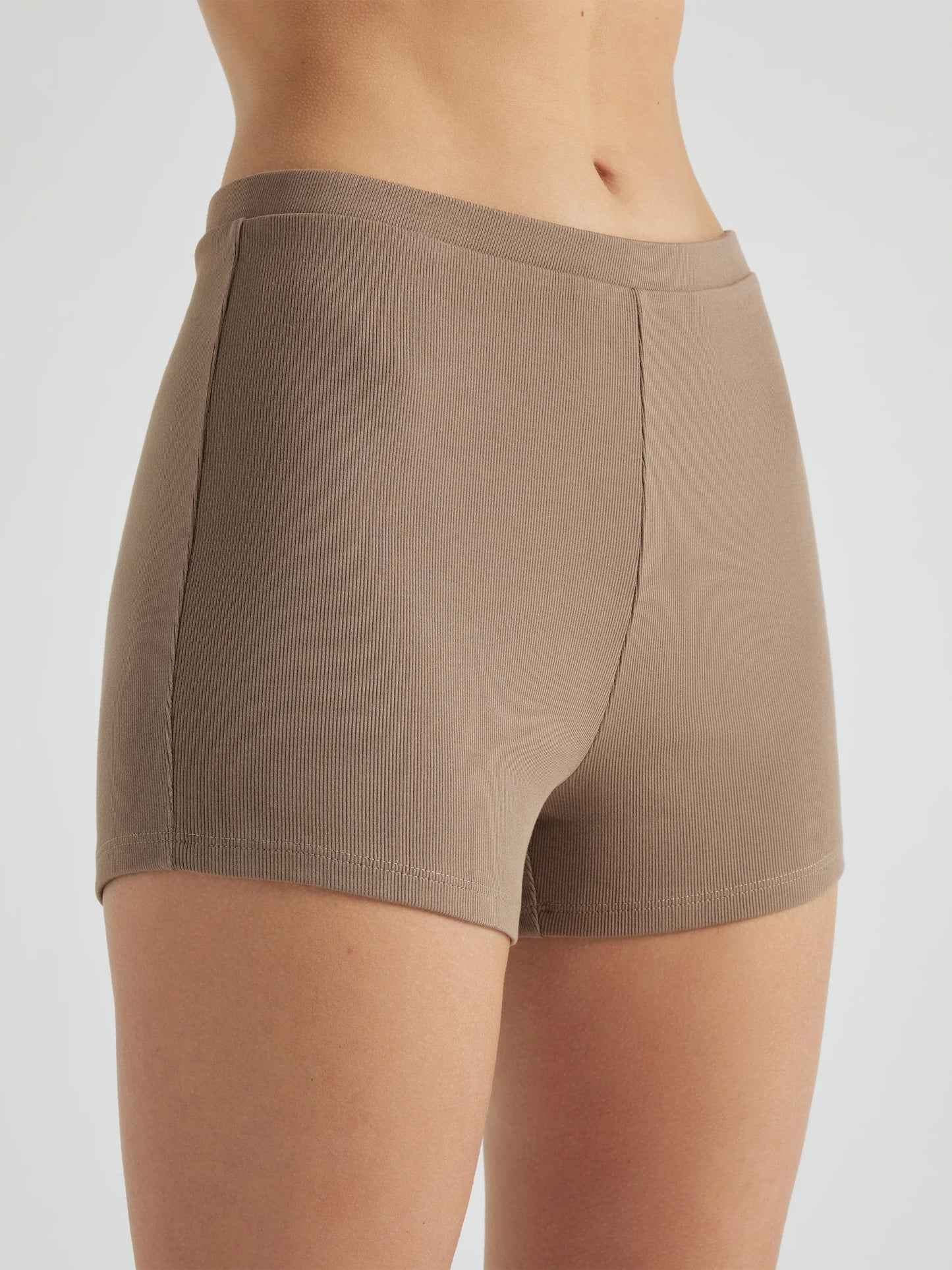 Serene Rib Shorts - Pine Bark | Losano | Evolve Fit Wear