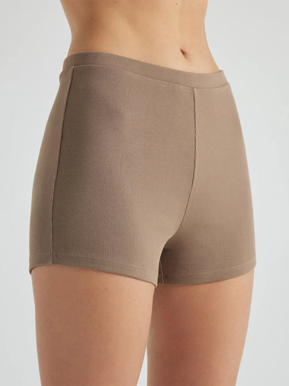 Serene Rib Shorts - Pine Bark | Losano | Evolve Fit Wear