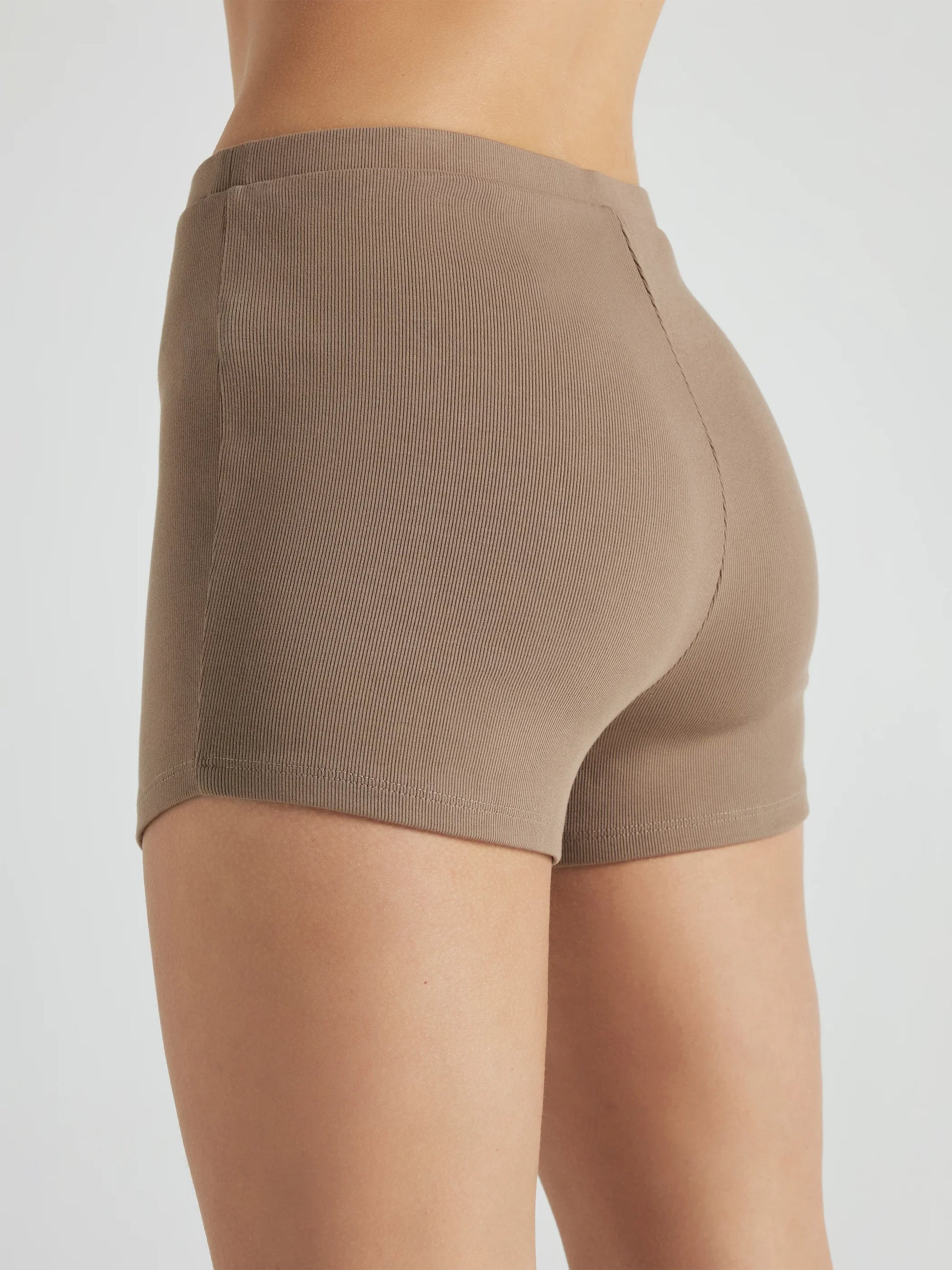 Serene Rib Shorts - Pine Bark | Losano | Evolve Fit Wear