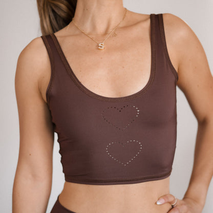 Heart Laser Brown Lover Tank ♡