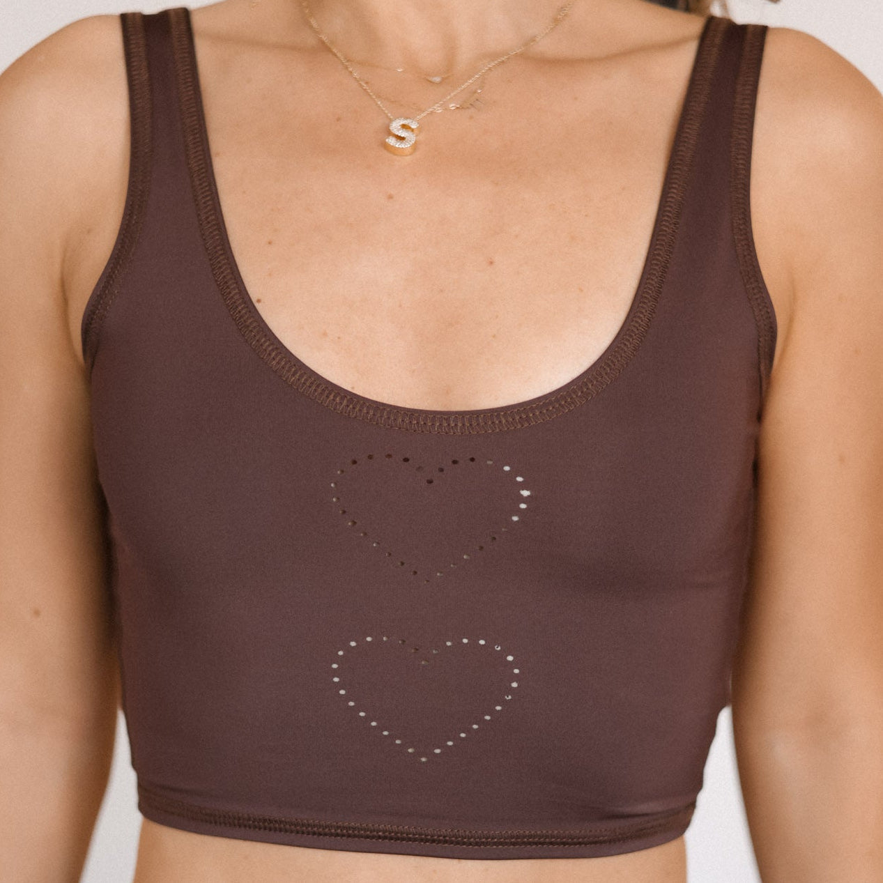 Heart Laser Brown Lover Tank ♡