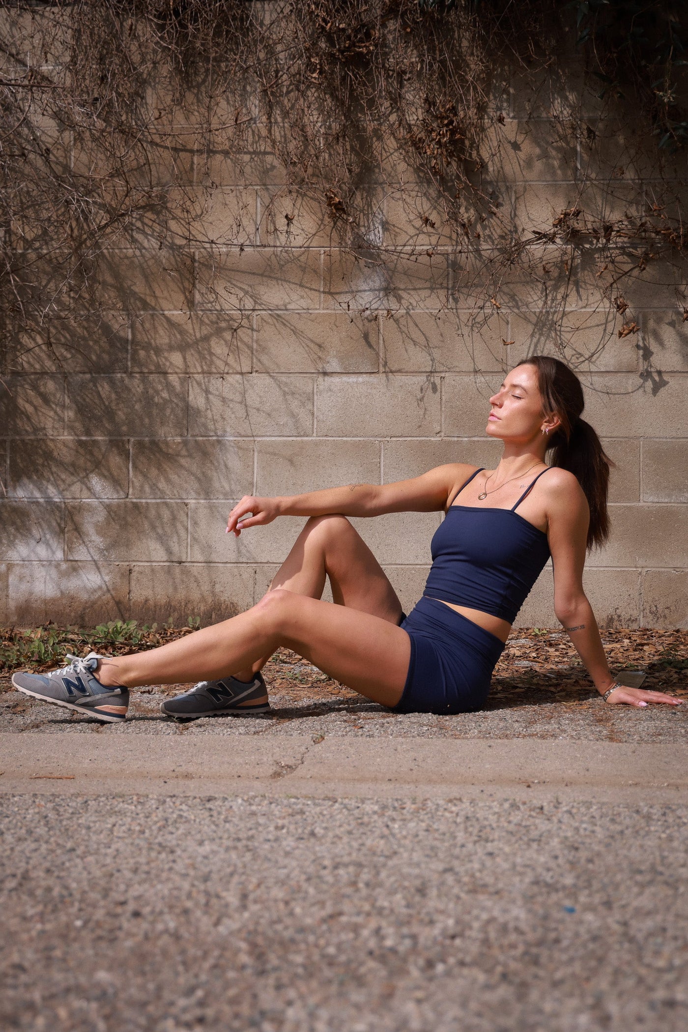 Solid Navy Bike Short ♡