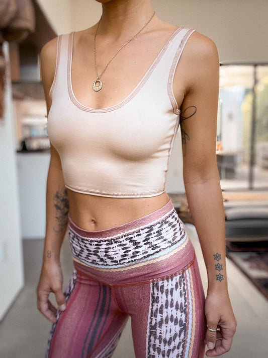 Solid Tan ‘Cozy’ Lover Tank ♡ - Reversible | WithLove | Evolve Fit Wear
