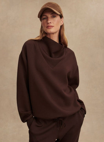 Betsy Lightweight Oversized Sweatshirt - Coffee Bean | Varley | Evolve Fit Wear