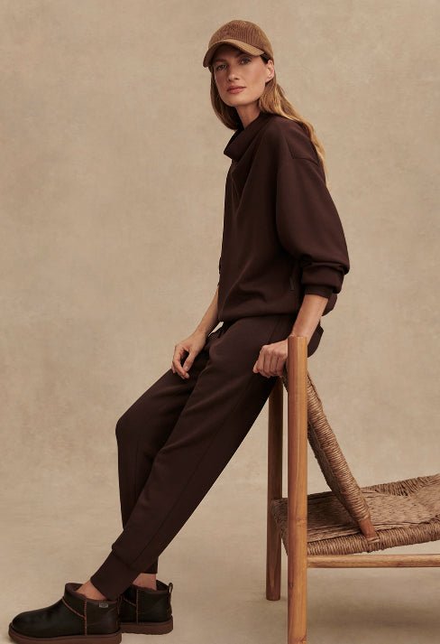 Betsy Lightweight Oversized Sweatshirt - Coffee Bean | Varley | Evolve Fit Wear