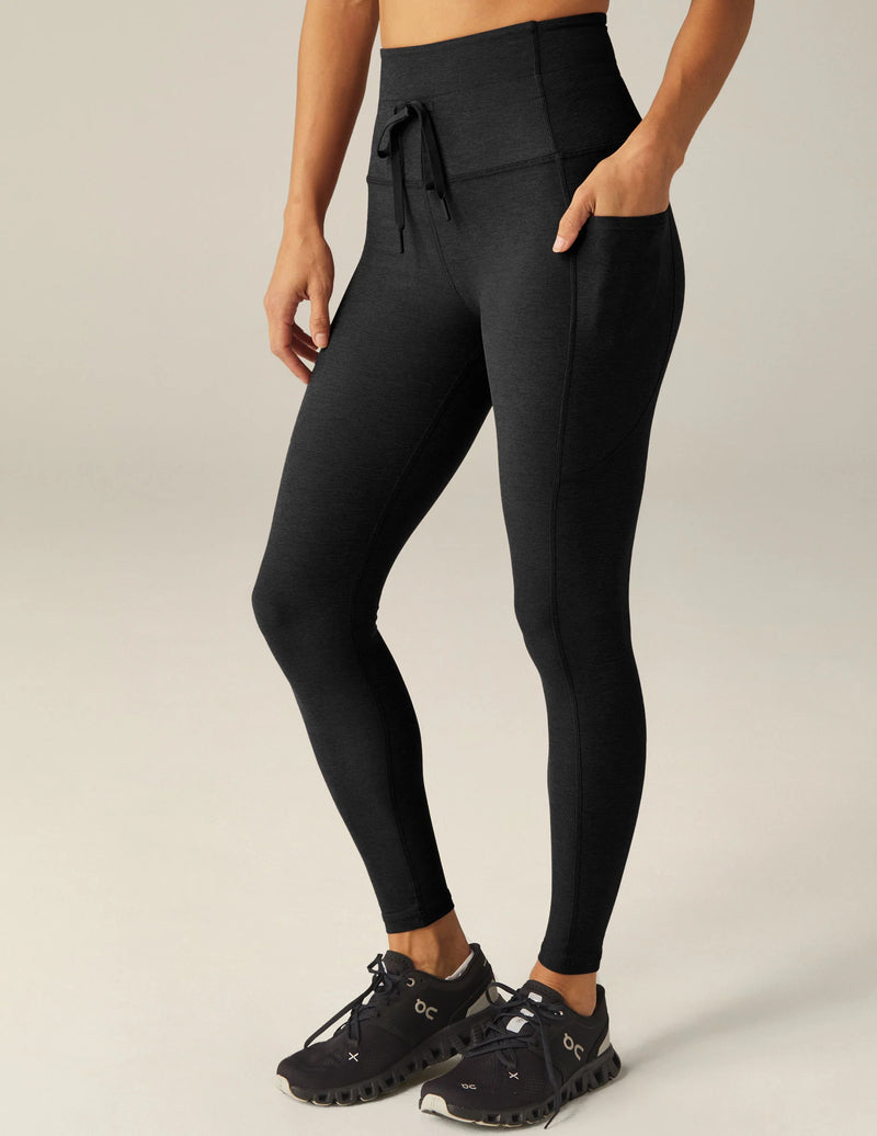 Beyond Yoga Go Pocket Midi Legging - Black