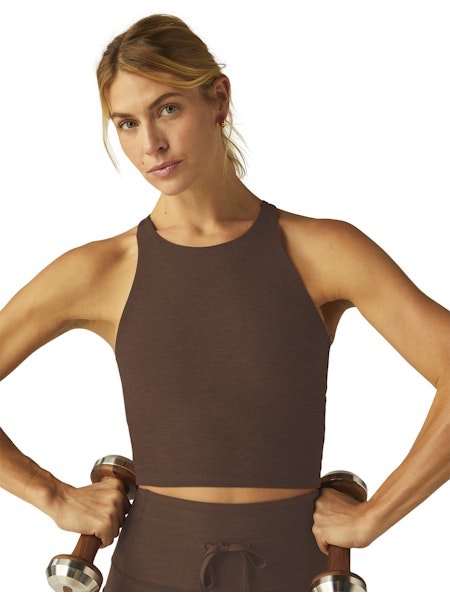 Beyond Yoga ReFocus Cropped Tank - Mocha | Beyond Yoga | Evolve Fit Wear